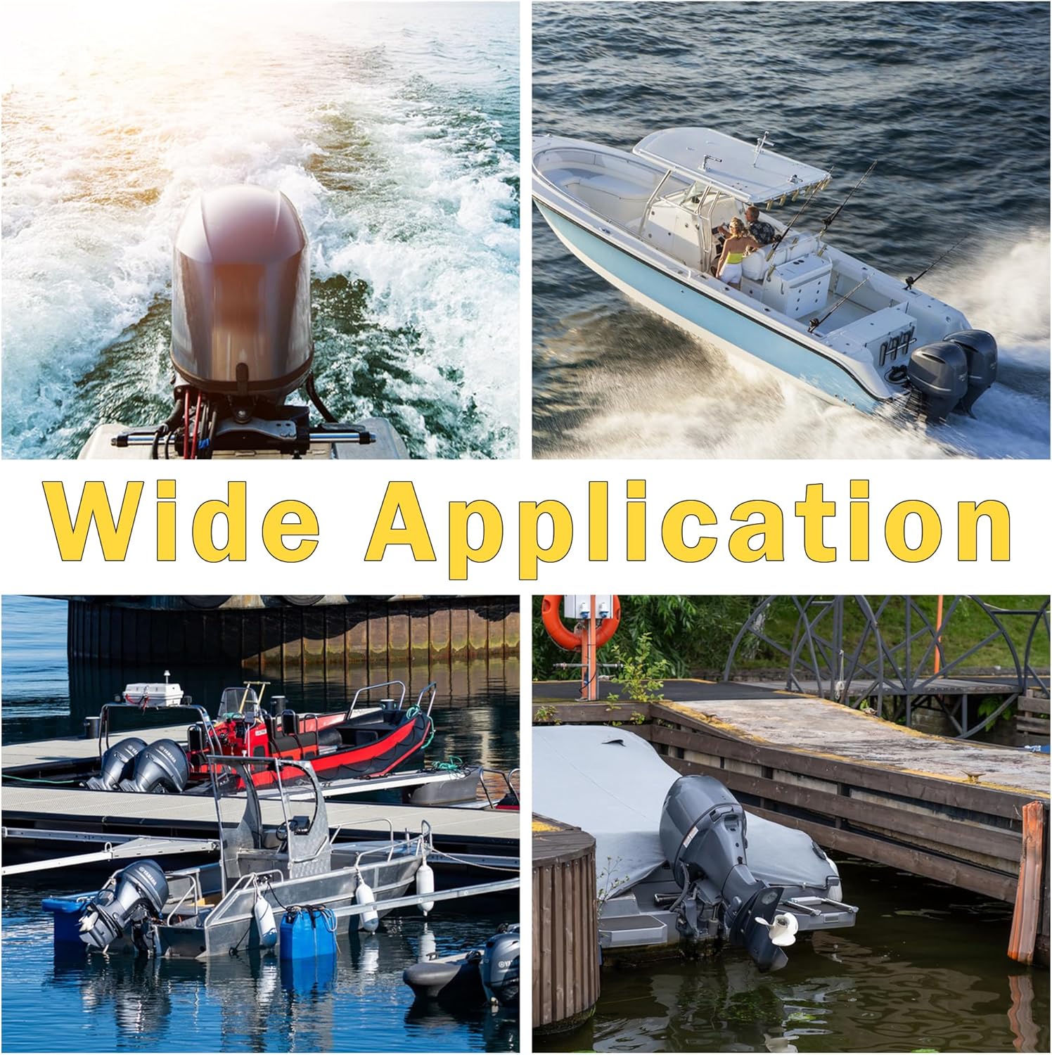 664-45945-00-EL 9 7/8x10 1/2 F OEM Grade Aluminum Propeller for Yamaha 20HP 25HP 30HP Outboard Motors 9.875x10.5,10 Spline Tooth