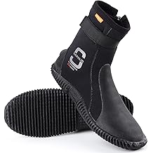 Neoprene Dive Boots Zippered Premium 3mm 5mm with Anti-Slip Sole for Water Sports Scuba Diving Snorkeling Rafting Kayaking Windsurfing