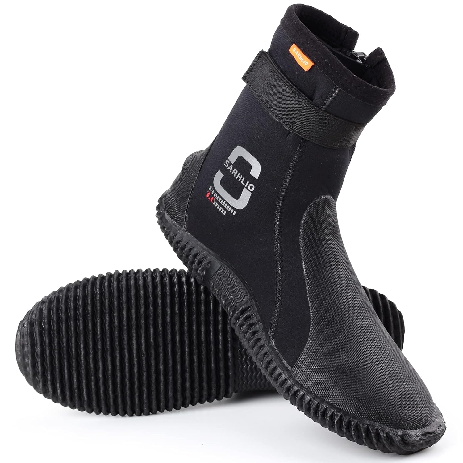 Neoprene Dive Boots Zippered Premium 3mm 5mm with Anti-Slip Sole for Water Sports Scuba Diving Snorkeling Rafting Kayaking