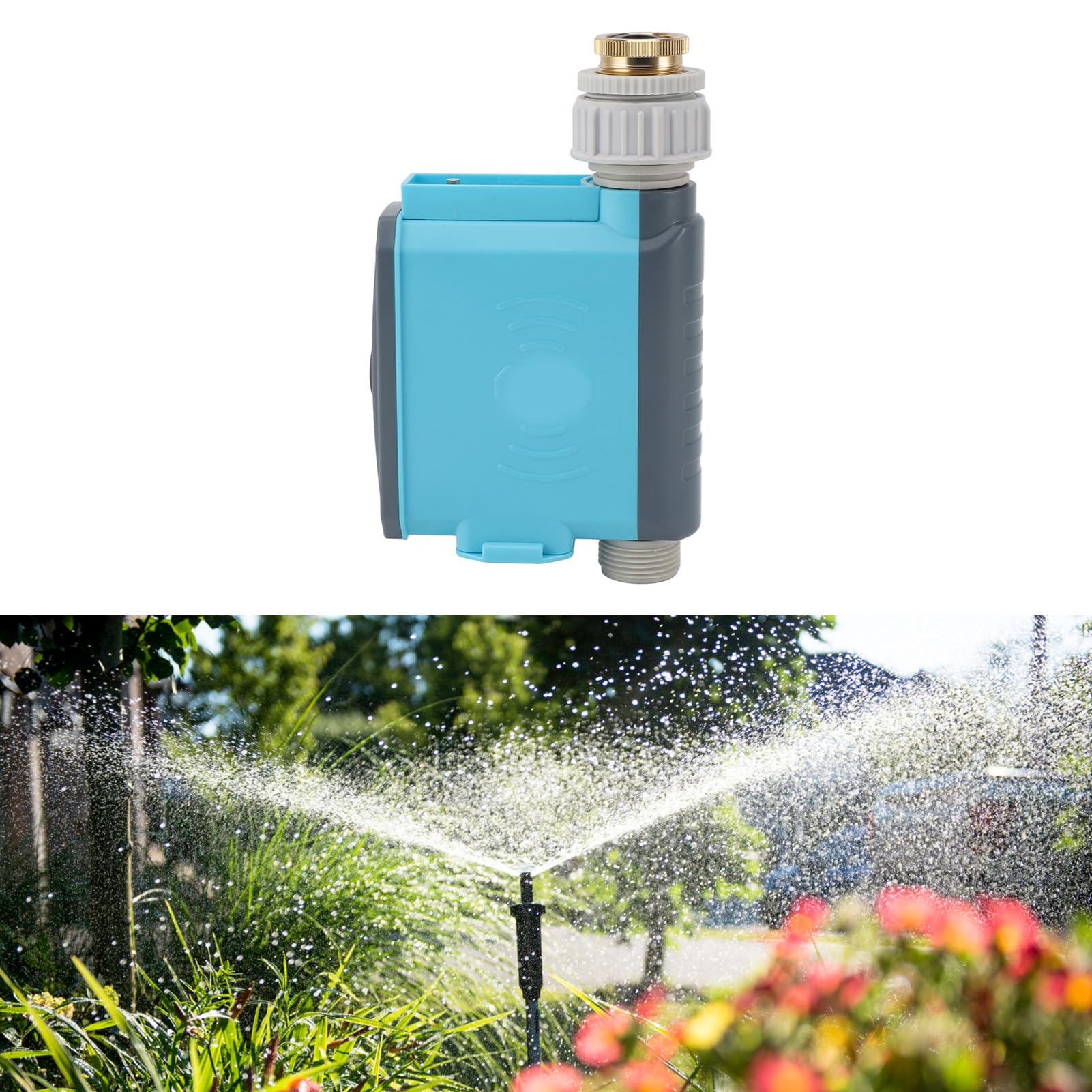 Smart WiFi Sprinkler Timer Wassertimer Automatisches Bewässerungssystem Fernbedienung Garten Effiziente Bewässerung für Hof Balkon Zuhause Grüne Wand POM-Material 310 g (Bluetooth-Regenregler)