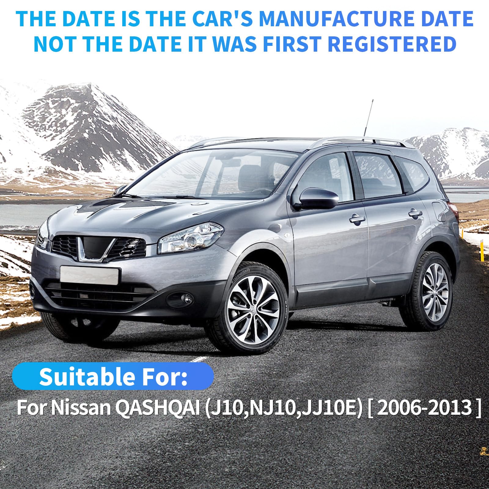 Mingke Cristal Espejo Retrovisor Izquierdo para Nissan QASHQAI (J10,NJ10,JJ10E) 2006-2013 Retrovisor Exterior Calefactable Ajustable
