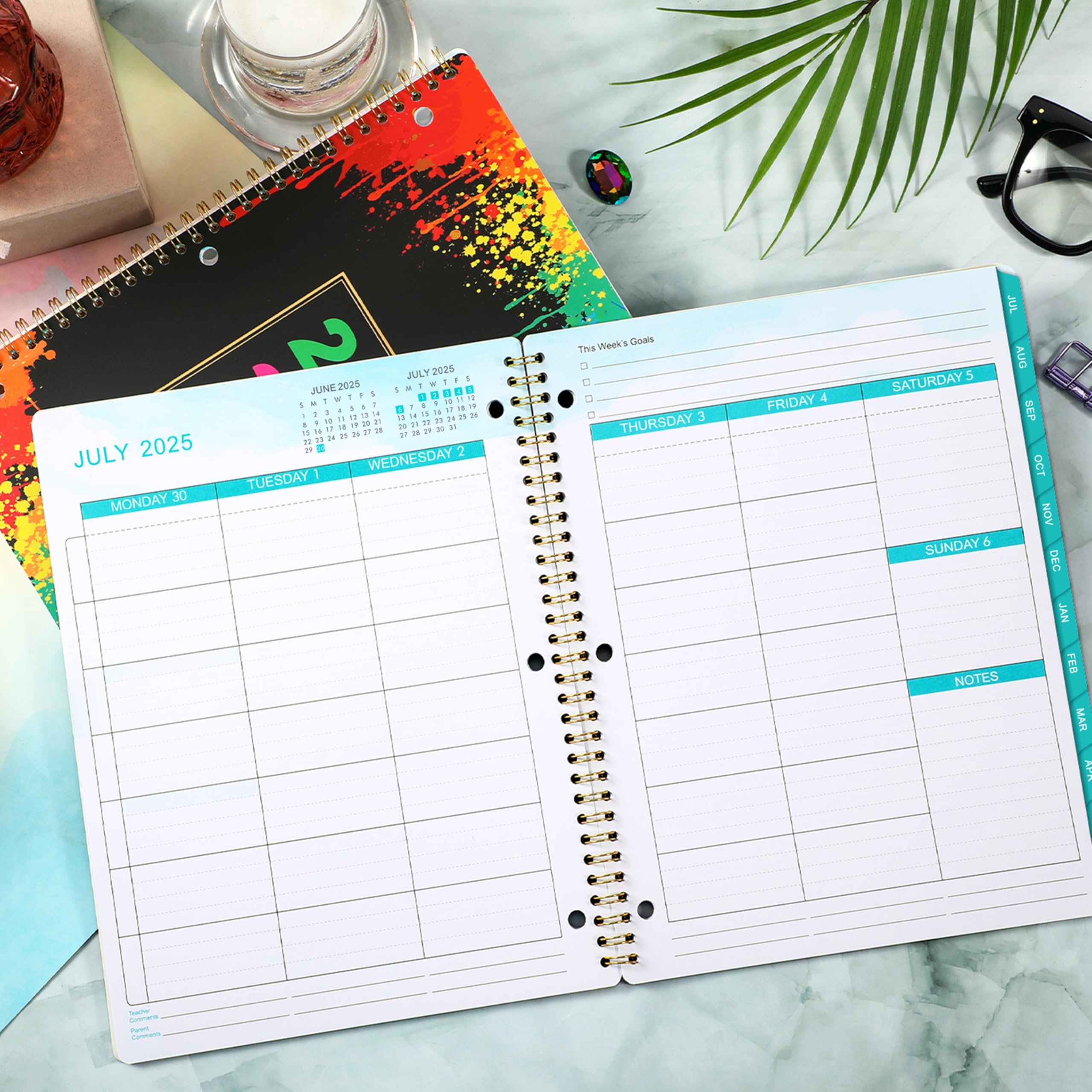 Student Planner 2025-2026 - Academic Organizer July 2025 - June 2026, 9" x 11", School Planner With Stickers, 12 Monthly Tabs - Perfect for School Year - Image 7