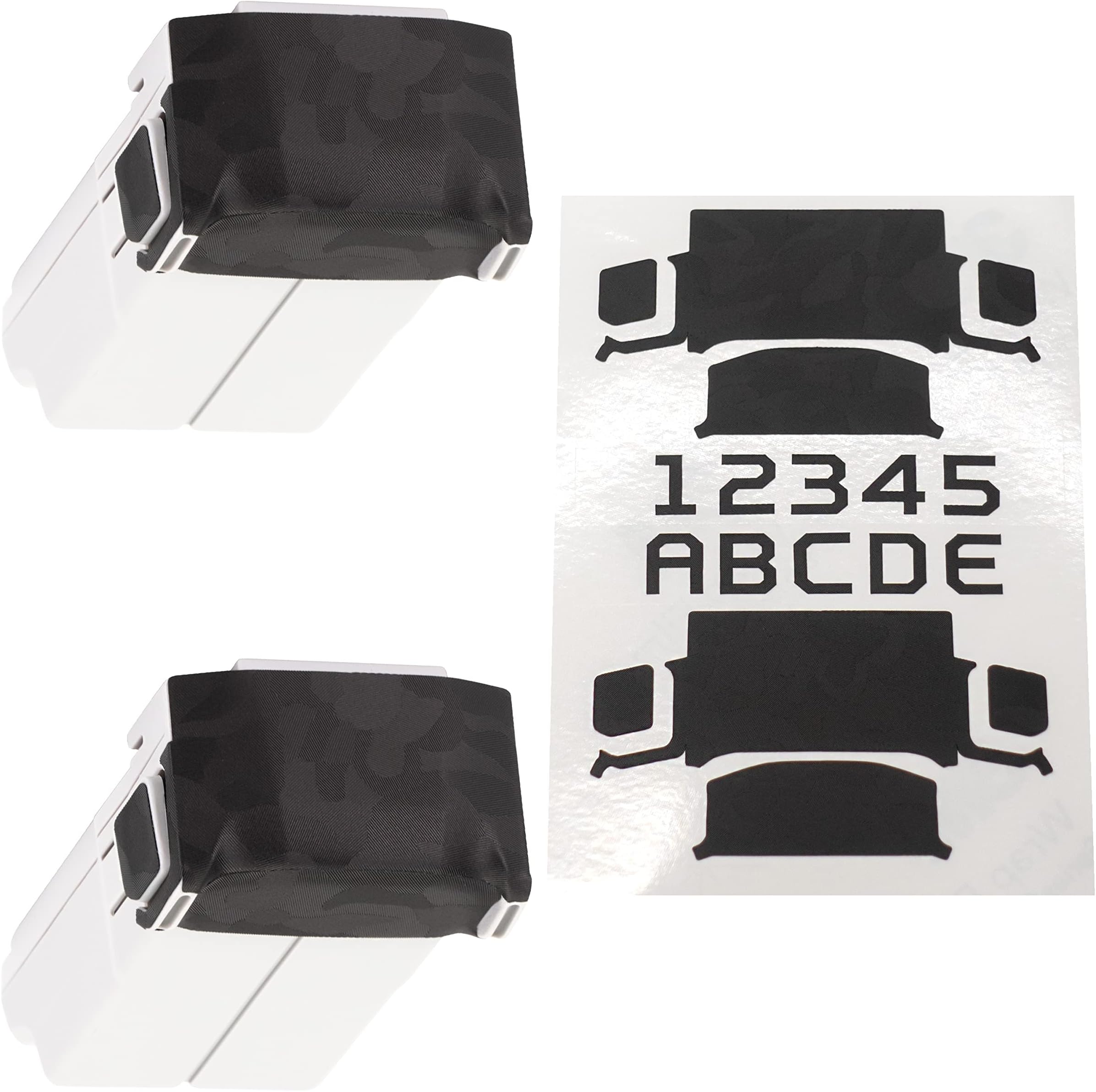 WRAPGRADE Skin Stickers Compatible with DJI Mini 3 Pro | Two Batteries (Black Bumpy CAMO)
