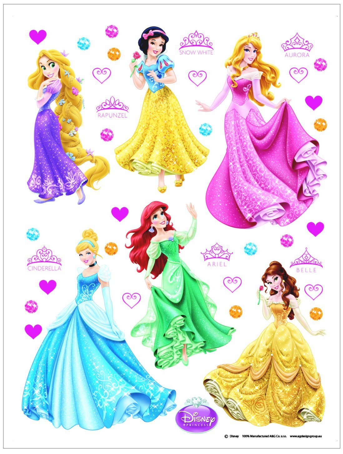 Stickers muraux Disney Princesse autkleber chambre enfant fille décoration murale