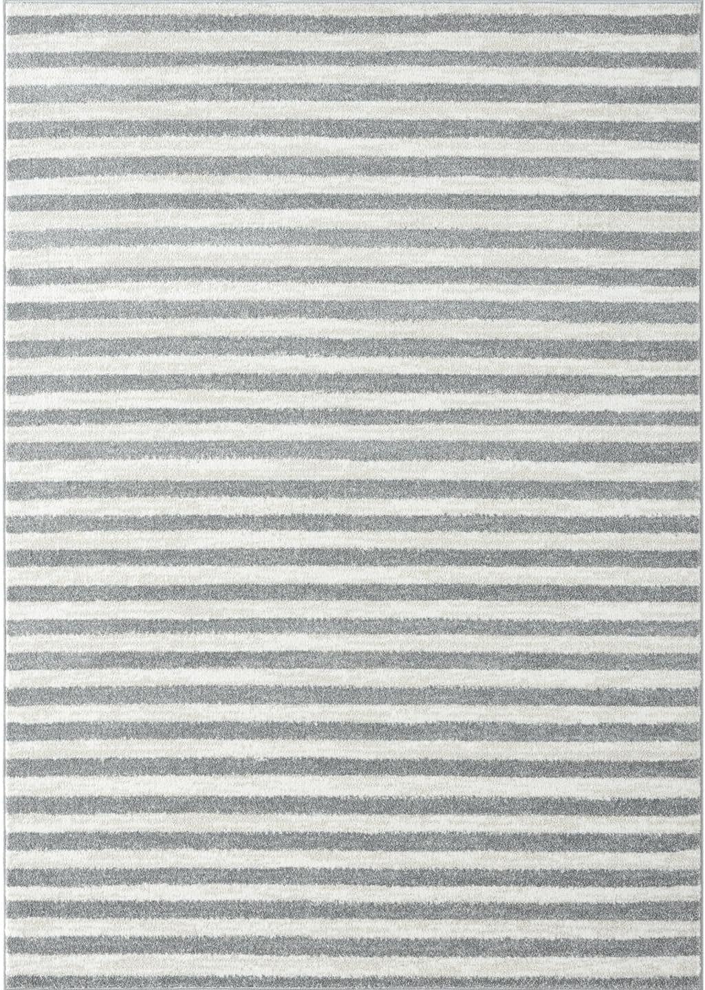 LUXE WEAVERS Daphnes Collection 2800 Grey 5x7 Moroccan Lines Area Rug