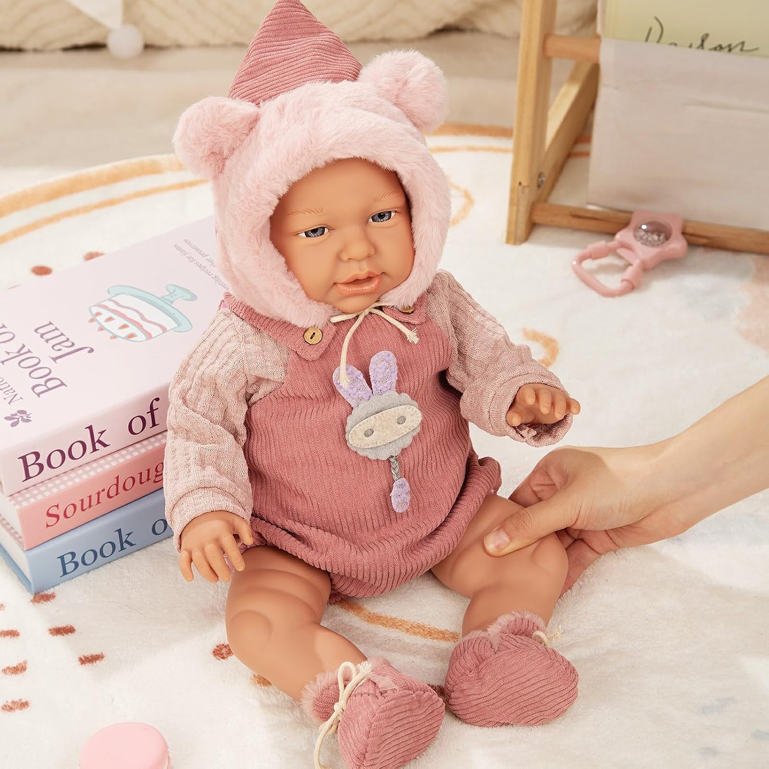 Mother Love Baby Dolls,18 inch Large Realistic Baby Doll with Accessories,Soft Cloth Body, for 2+ Year Old Girls Gifts, Pretend Play, Collection