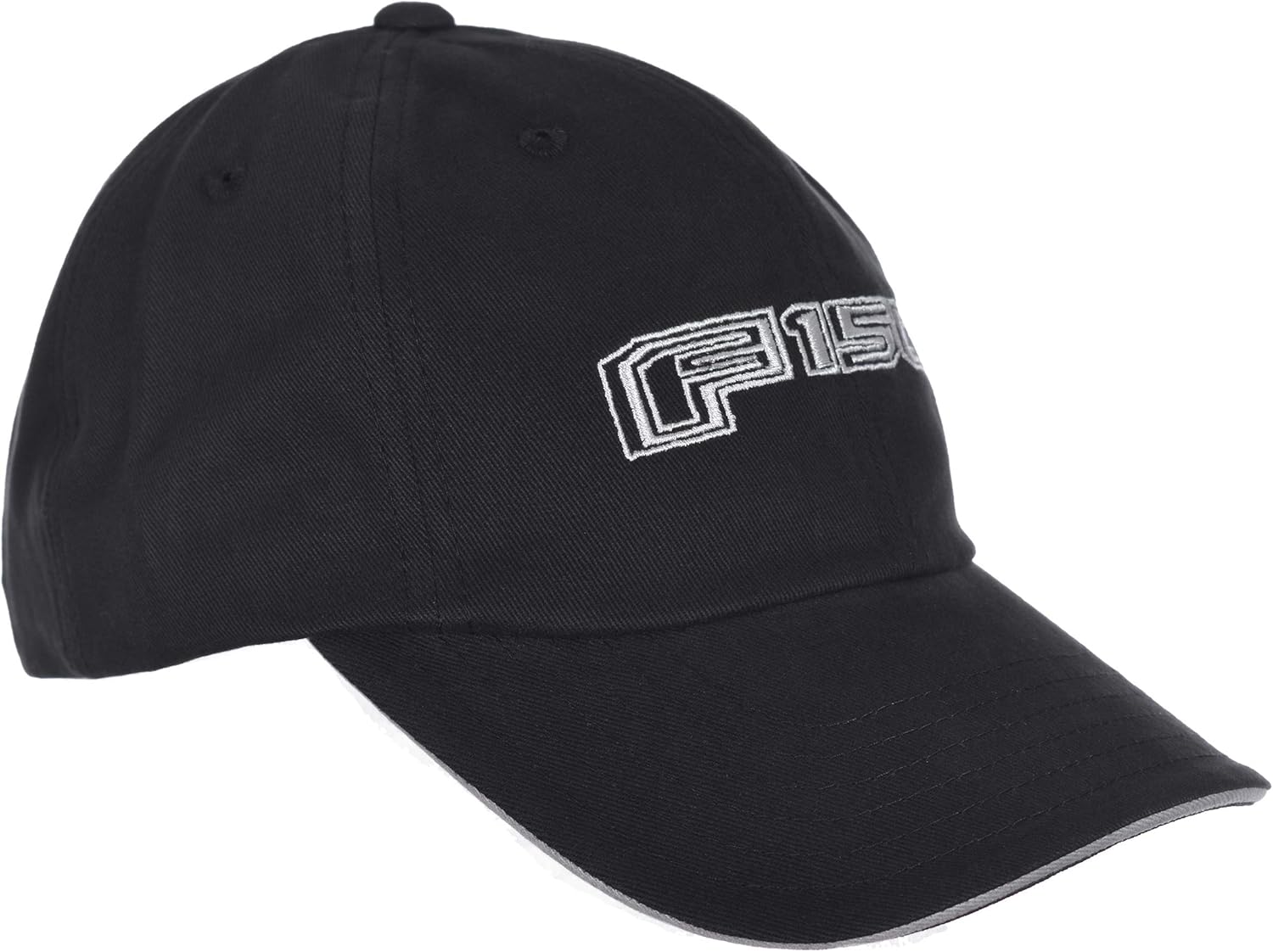 Checkered Flag Men's F150 Cap an Adjustable Solid Black Fabric Hat - Image 2