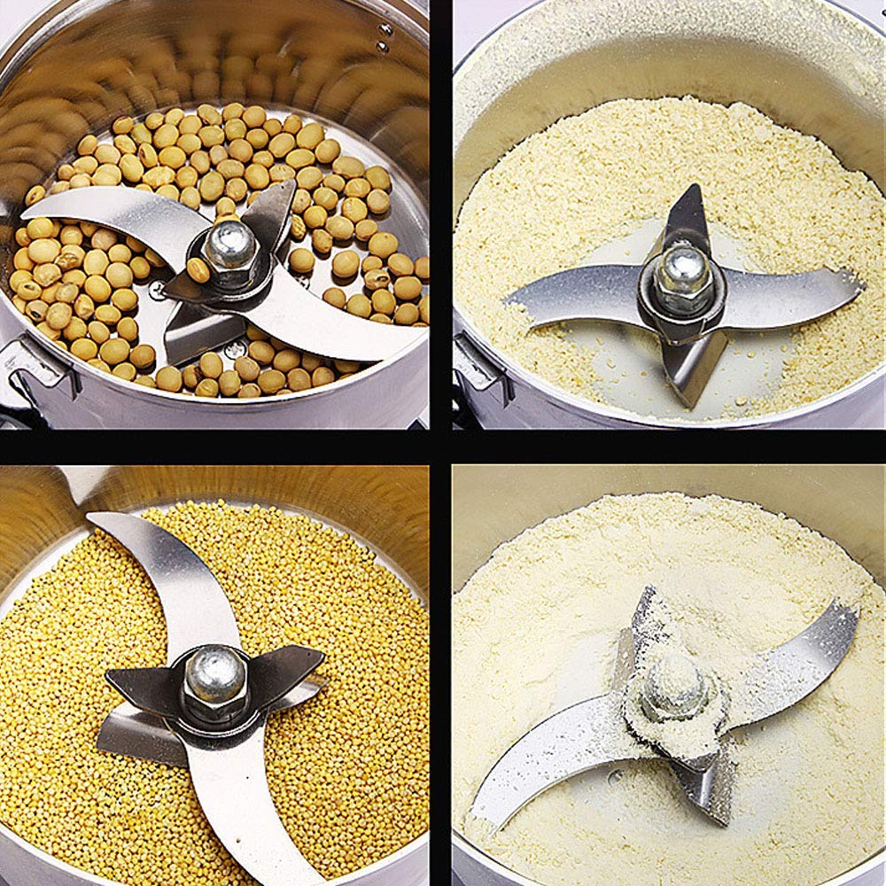 2500G Macina Grano Elettrico Macina Spezie Smerigliatrice per Erbe Tipo Altalena Macchina per Polvere Superfine Smerigliatrice per Erbe per Cucina Pepe Caffè Famiglia Macchina per Polvere Medica 220 V