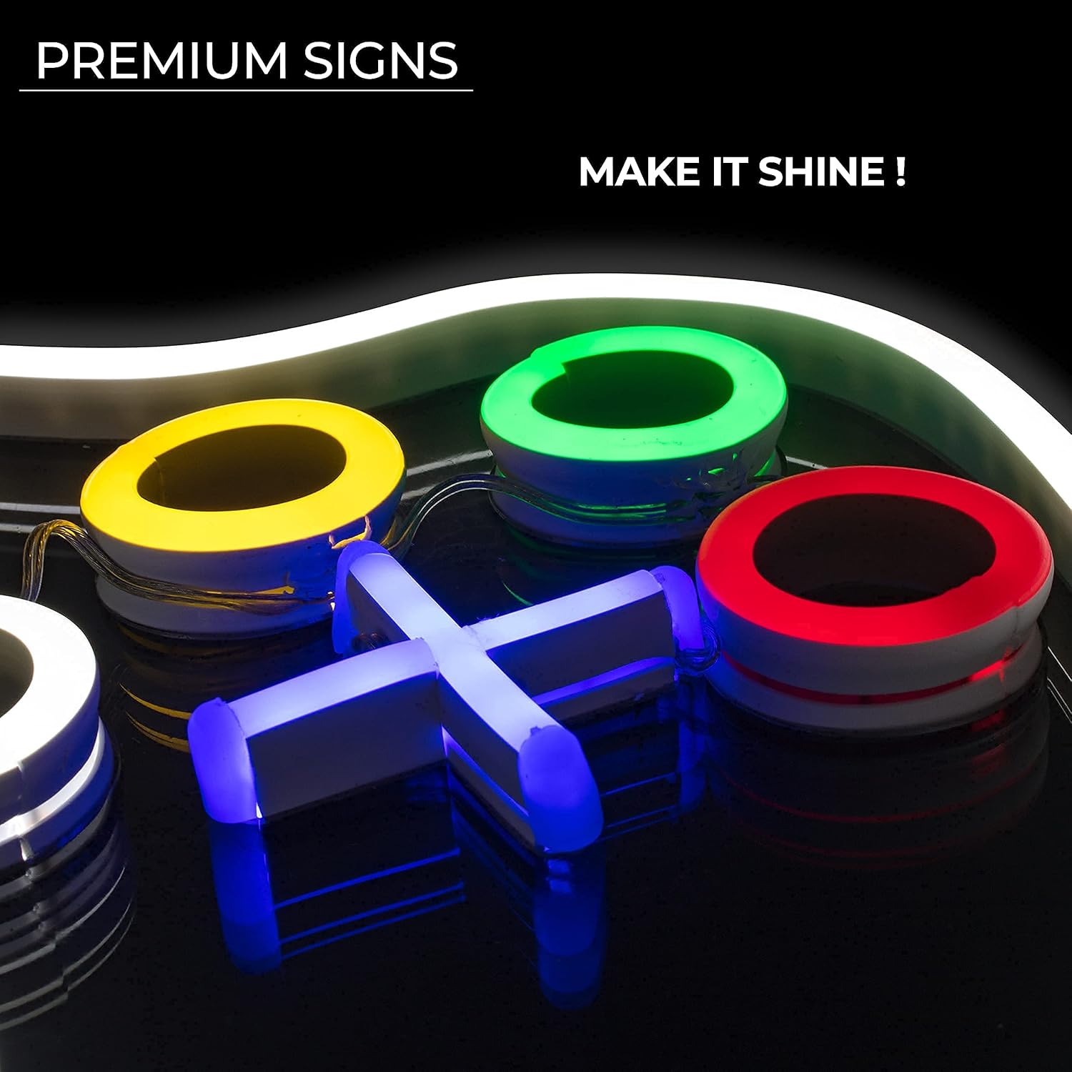 Premium- LED Neon-Sign, Game Controller Wall Light (15”x 9.8”), Wall Decoration, USB Operated, Illuminated Acrylic neon Sign for Gamer Room, Bedroom, Children's Room, Living Room, bar