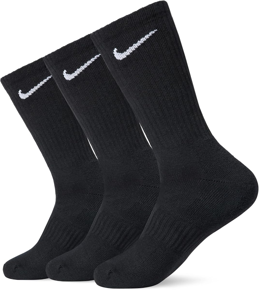 Nike Calcetines de entrenamiento acolchados diarios unisex para adultos (paquete de 3) | Hombres y mujeres