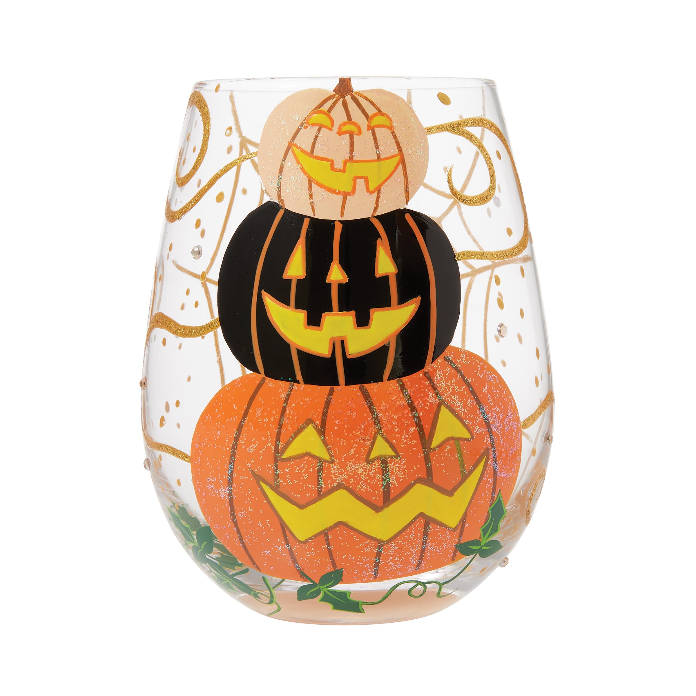 Verre à vin sans pied Lolita Hello Halloween pour table de fête chic