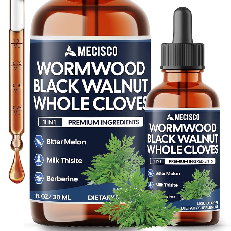 Mecisco Suplemento Fitoterápico em Gotas de Losna, Noz-preta e Cravo-da-índia, 1200 mg, 30 mL
