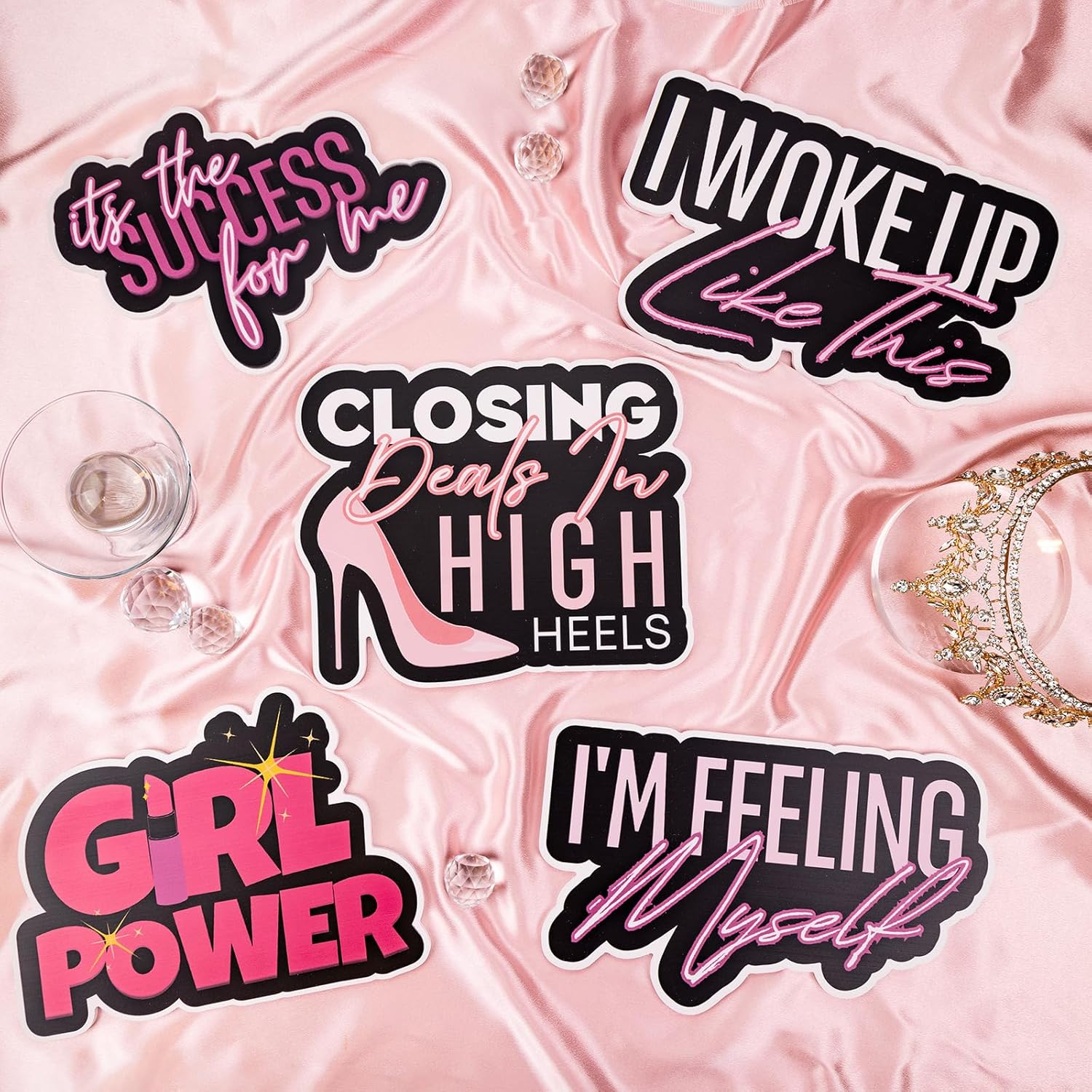 (Women Empowerment Pack) Elevate Your Photo Booth Experience with Our Durable & Waterproof Pack of Signs-Perfect for Weddings, Birthdays, and Photo Booth Businesses - PVC Foamboard Photo Props