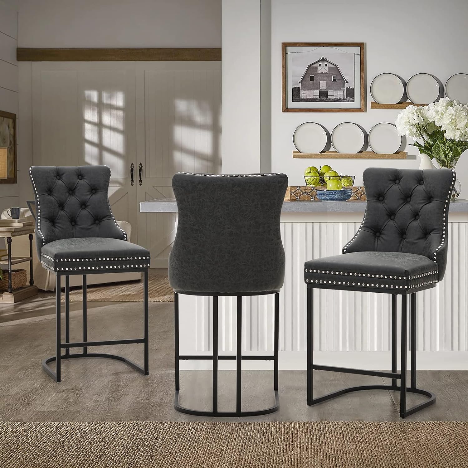 Sophia & William Bar Stools Set of 3 Counter Height 26