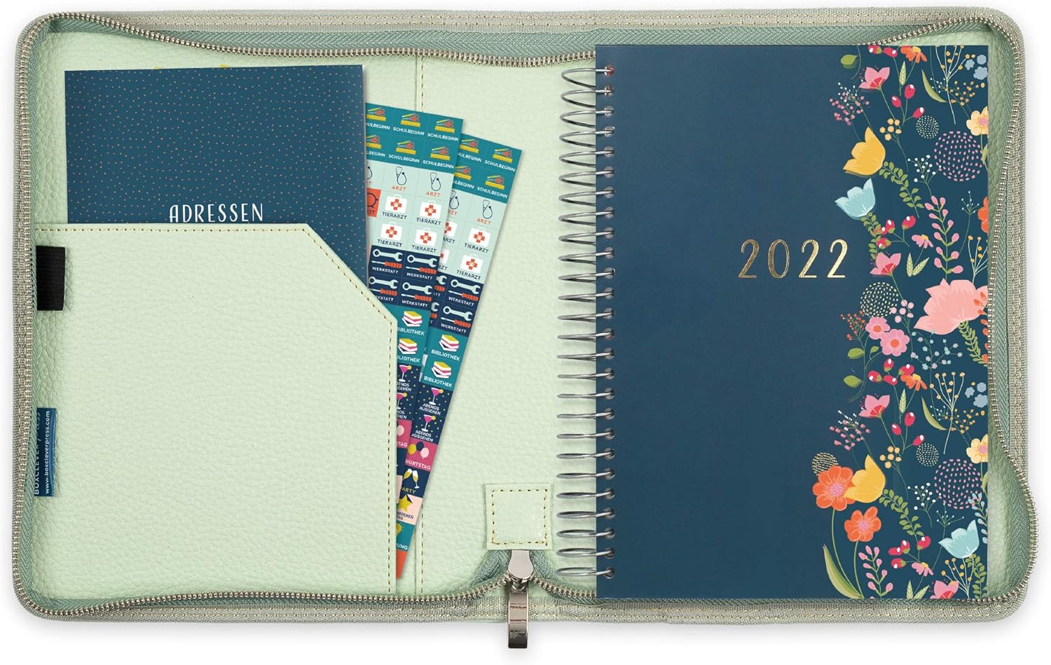 Boxclever Press Lebensplaner Kalender 2022 A5 mit luxuriöser Buchhülle 