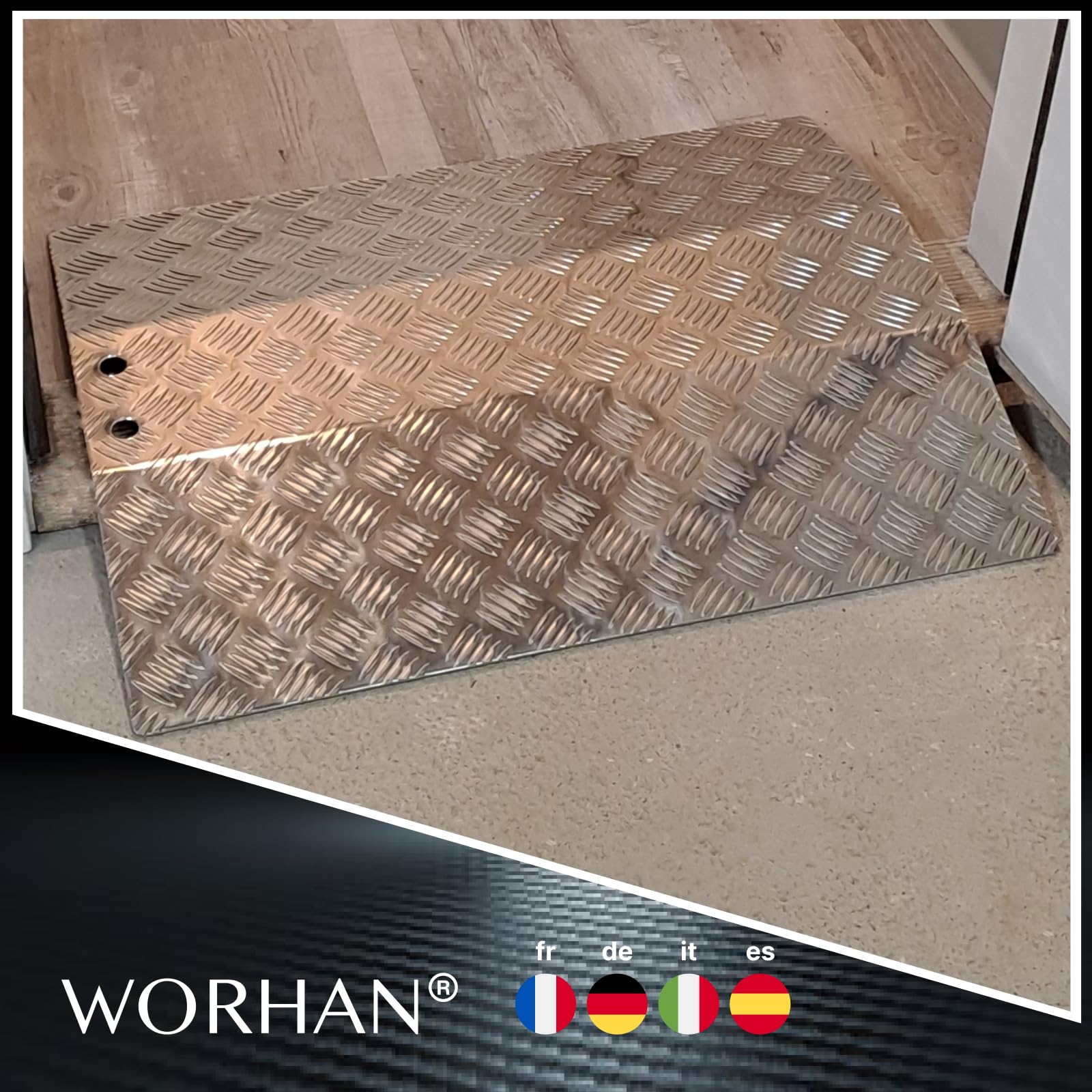 Mobilna rampa progowa, platforma ładunkowa, rampa schodowa, rampa dla wózków inwalidzkich, aluminiowa, rampa progowa TR55