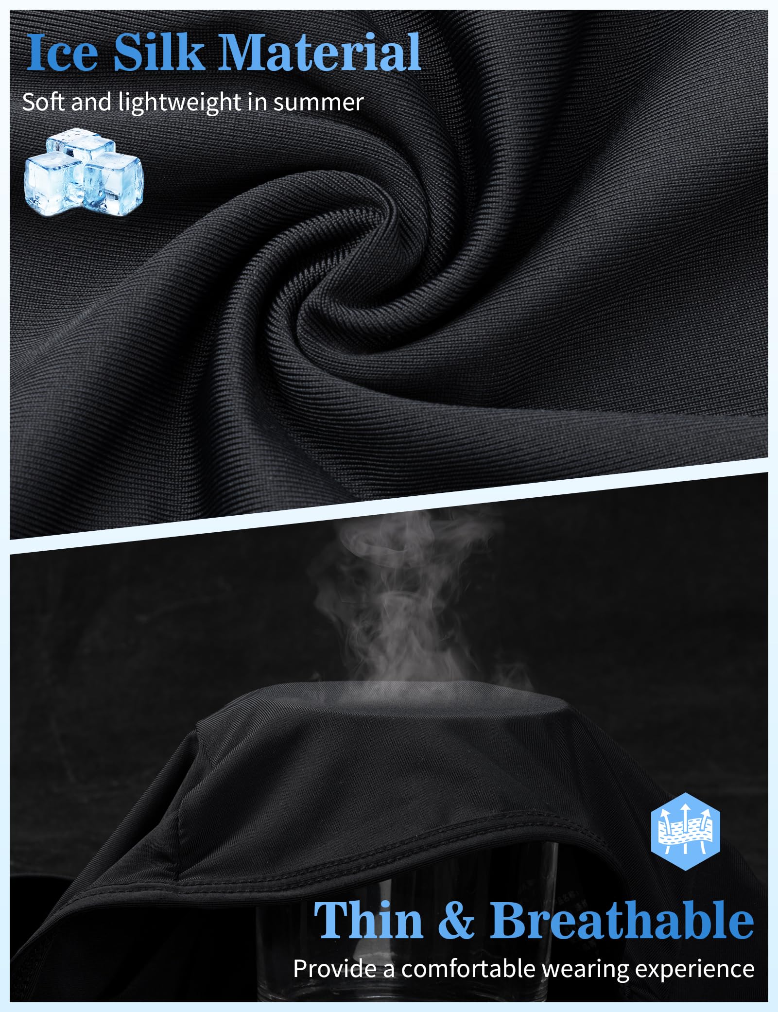 Becellen Passamontagna Moto, Nera Estivo Sottocasco Traspirante Elastico Cappello Passamontagna Ciclismo Unisex Antivento Balaclava per Uomo Donna Sport all'Aria Aperta