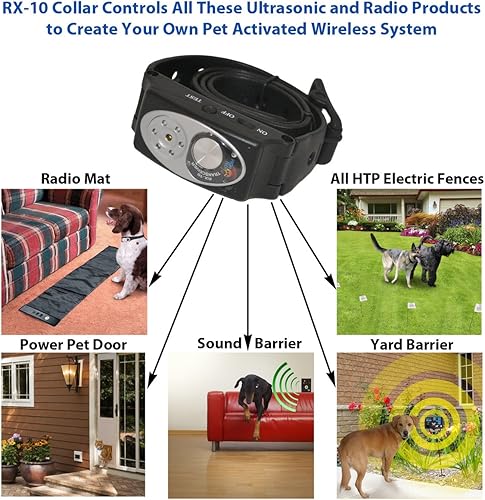Miniatura 5 de High Tech Pet Humane Contain RX-10 Collar multifunción para sistema de cercas para perros X-10