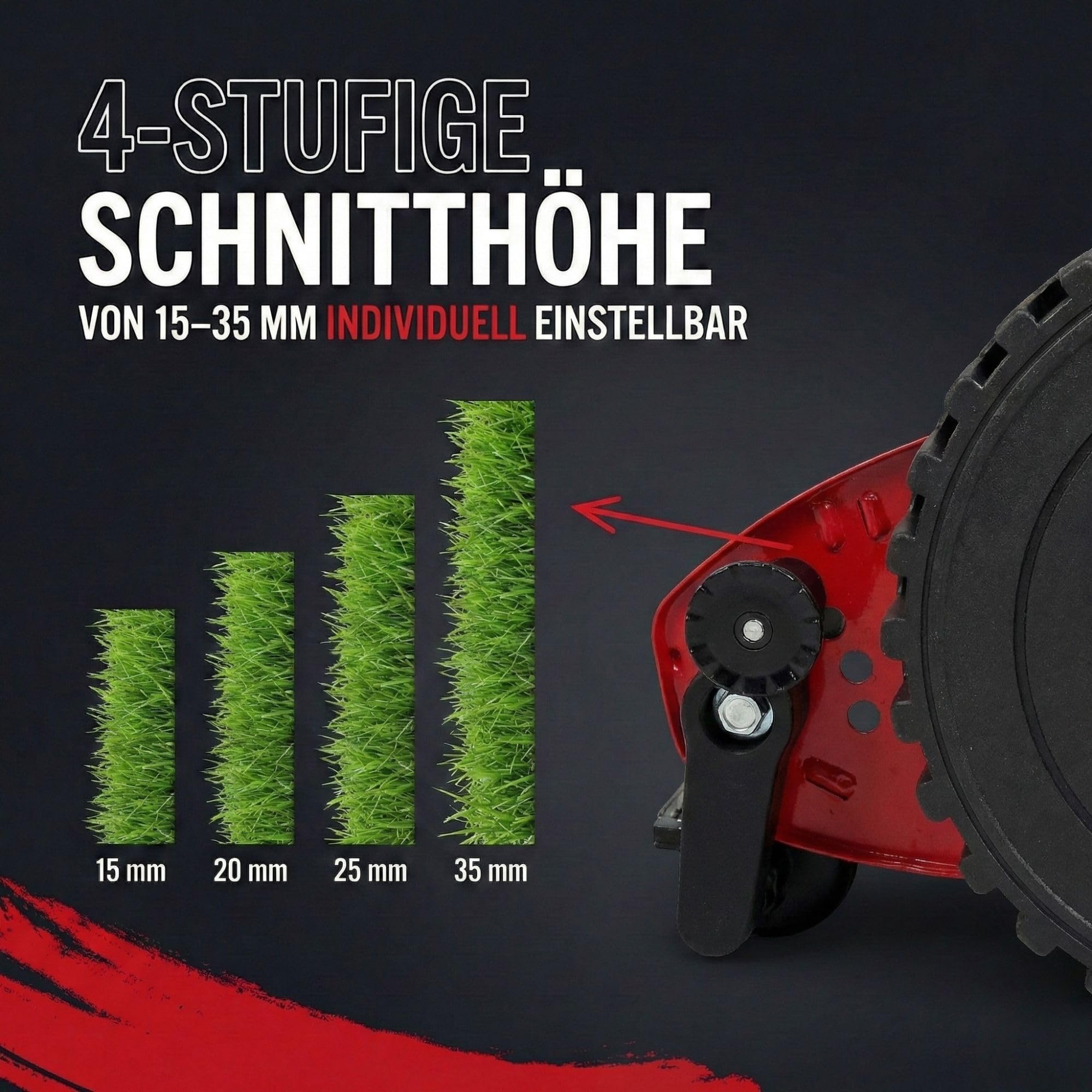 STAHLMANN Spindelmäher RoyalCut – Rasenmäher mit 40 cm Schnittbreite, 32 Liter Fangkorb, 4-stufige Schnitthöheneinstellung – Handrasenmäher manuell - leise und umweltfreundlich