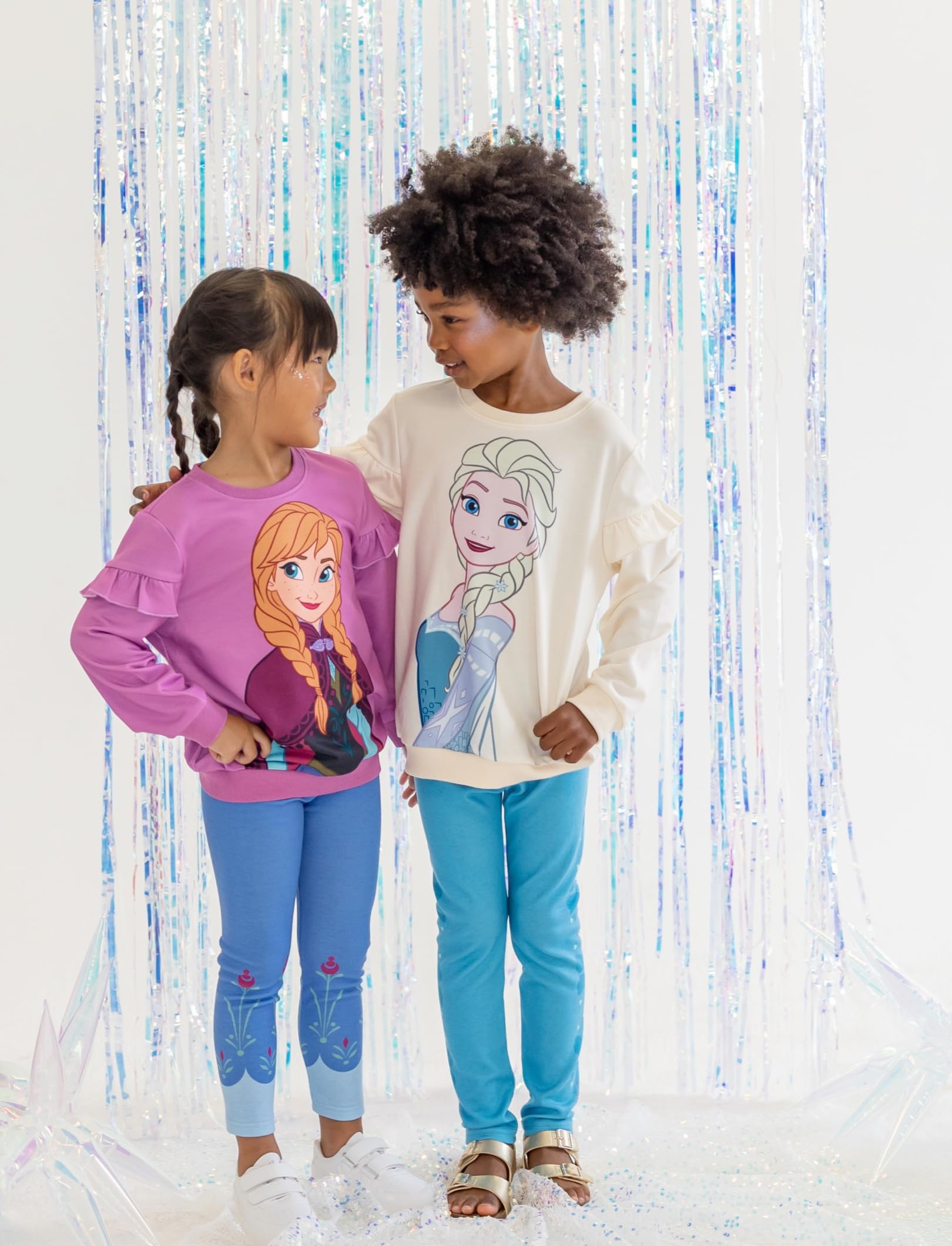 Disney Frozen Minnie Mouse Stitch Principessa Autunno Ragazza Outfit 2 Pezzi Ragazza Vestiti Ragazza Manica Lunga Felpa e Leggings