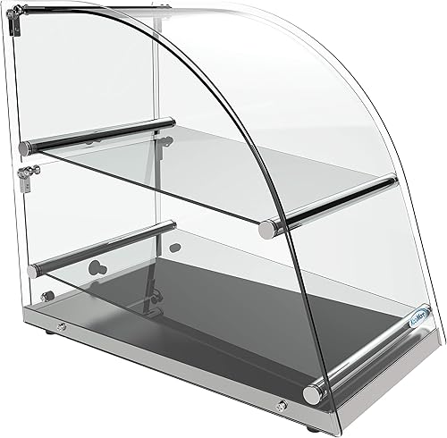 Vista 37 de KoolMore - Vitrina comercial estilo encimera para panadería (22 pulgadas), diseño de vidrio curvado delantero y puerta trasera