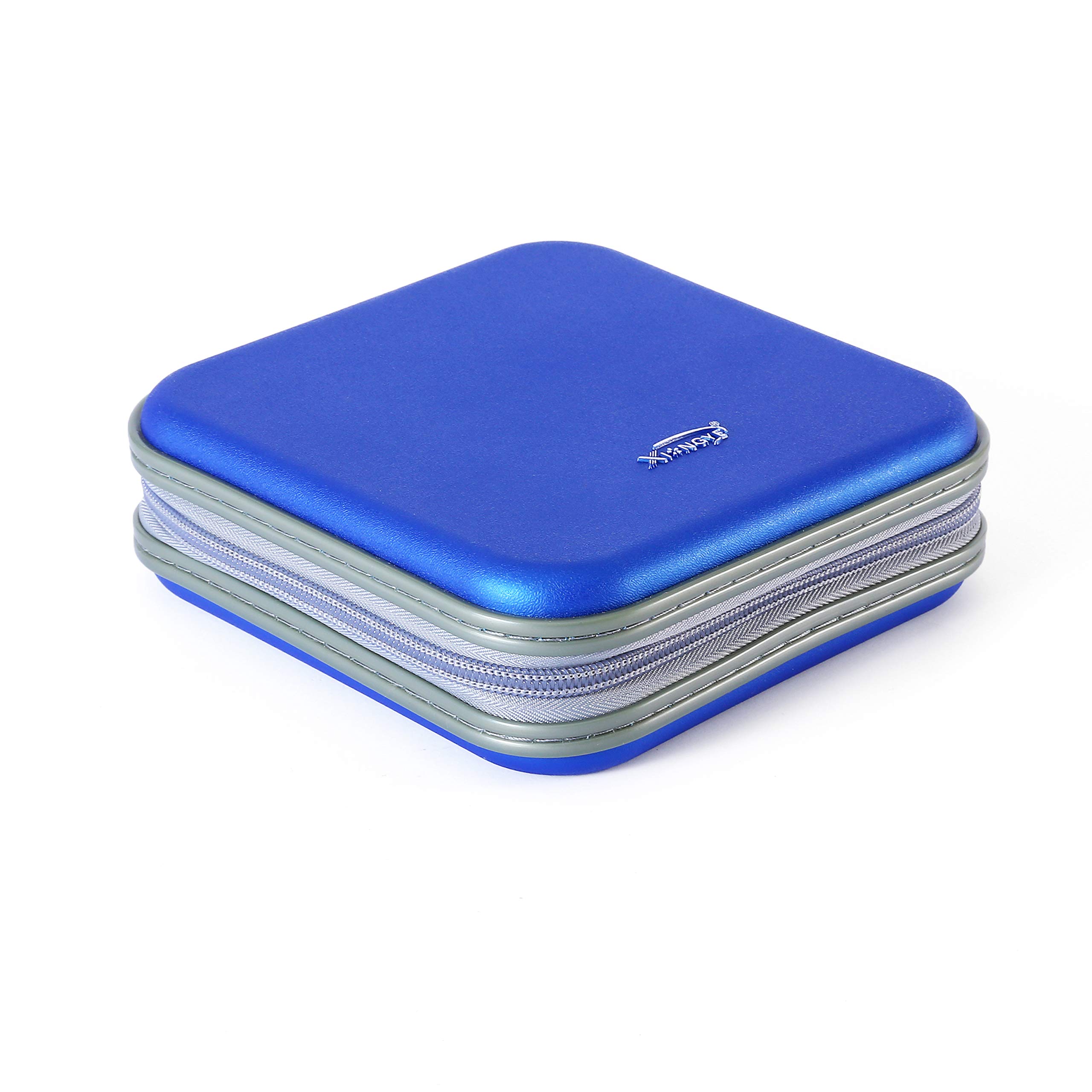 Caja de plástico duro portátil para CD/VCD/DVD, 40 unidades, color rojo