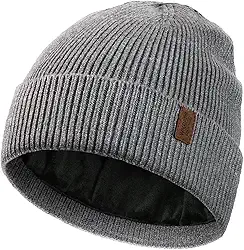 Gorro de inverno para homens e mulheres, gorro forrado com lã, macio, quente, malha, meia de esqui, boné com punho