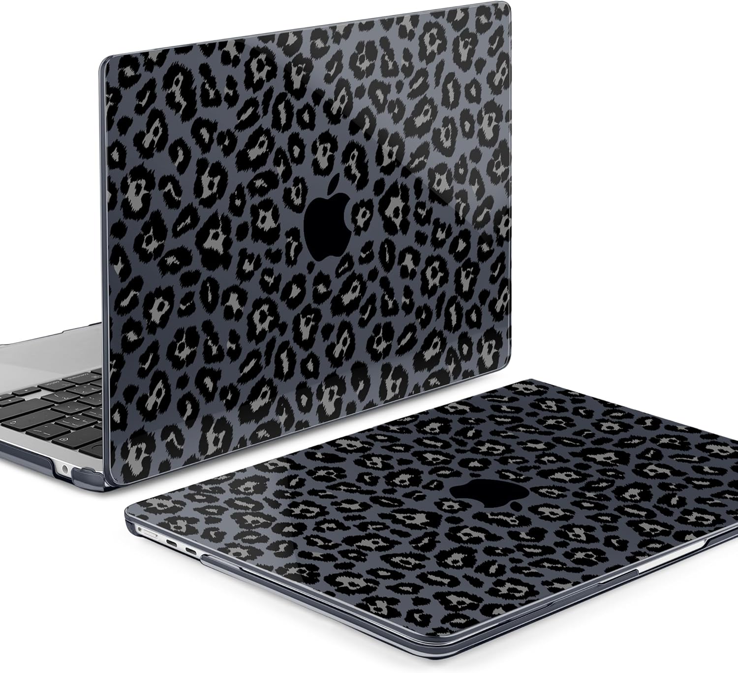 MEEgoodo Case for MacBook Air 15 inch M4/M3/M2 2025 2024 2023, Case Fit Model (A3241/A3114/A2941) for MacBook Air 15-inch, Laptop with Keyboard & Camera Cover & OTG Adapter, Snow Leopard Texture - Image 3
