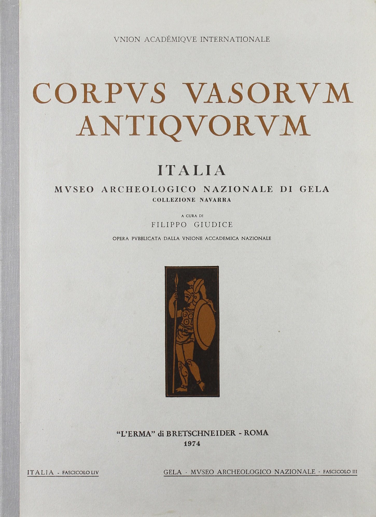 Corpus vasorum antiquorum Gela Museo archeologico nazionale 3 Vol 54