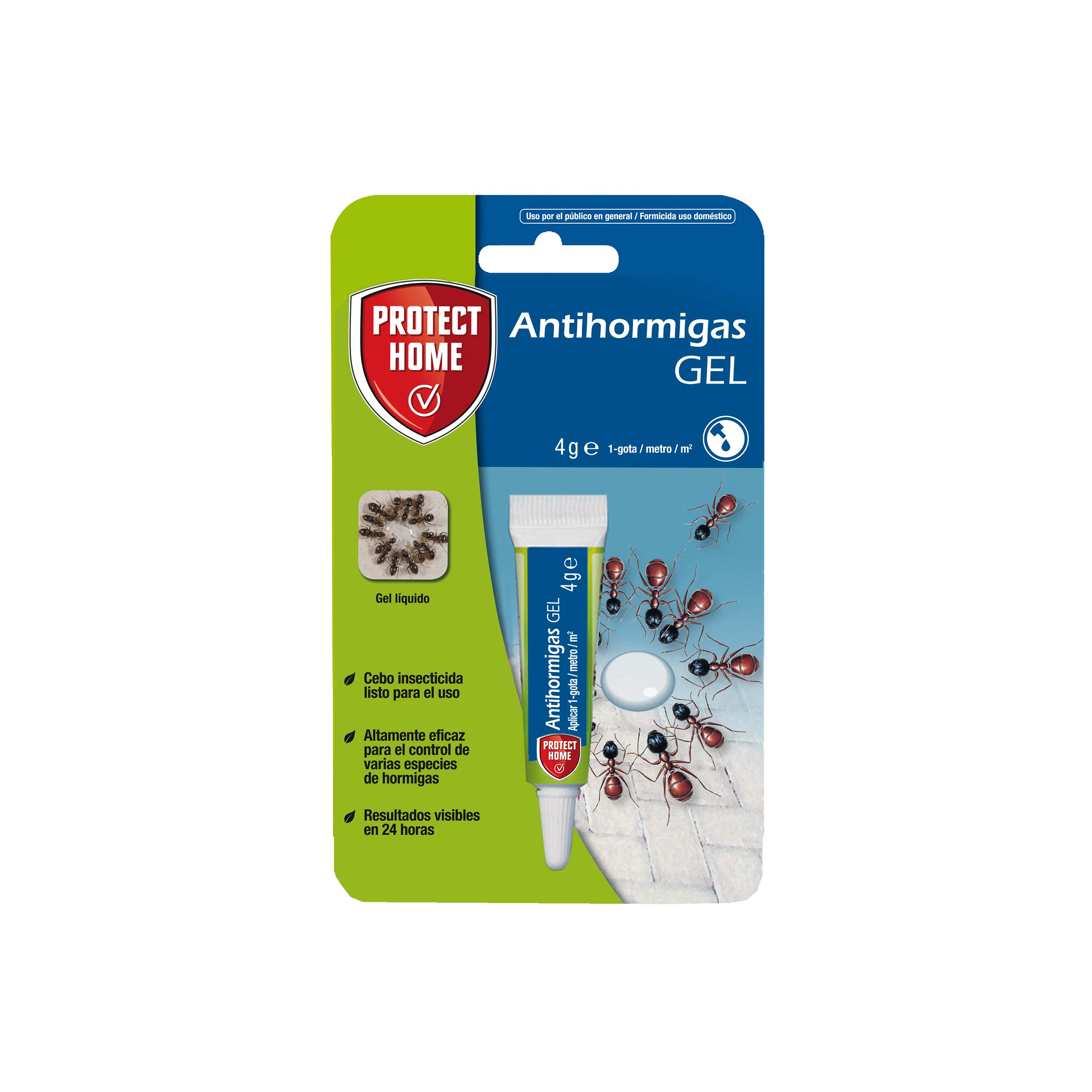 Cebo antihormigas formato gel. Para interiores y exteriores. Rápida acción, altamente atractivo. 4g