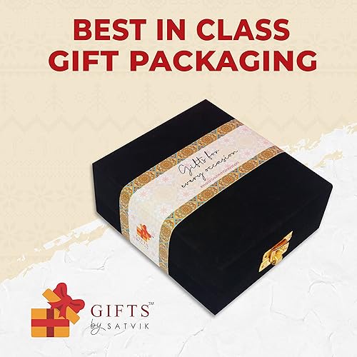 Miniatura 3 de SATVIK - Juego de 1 tazón de fuente para servir en relieve con diseño de flores de loto bañadas en oro y plata, con cuchara, para Navidad,