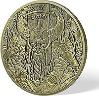 Vista 3 de AtSKnSK Símbolo vikingo Valknut Odín Moneda