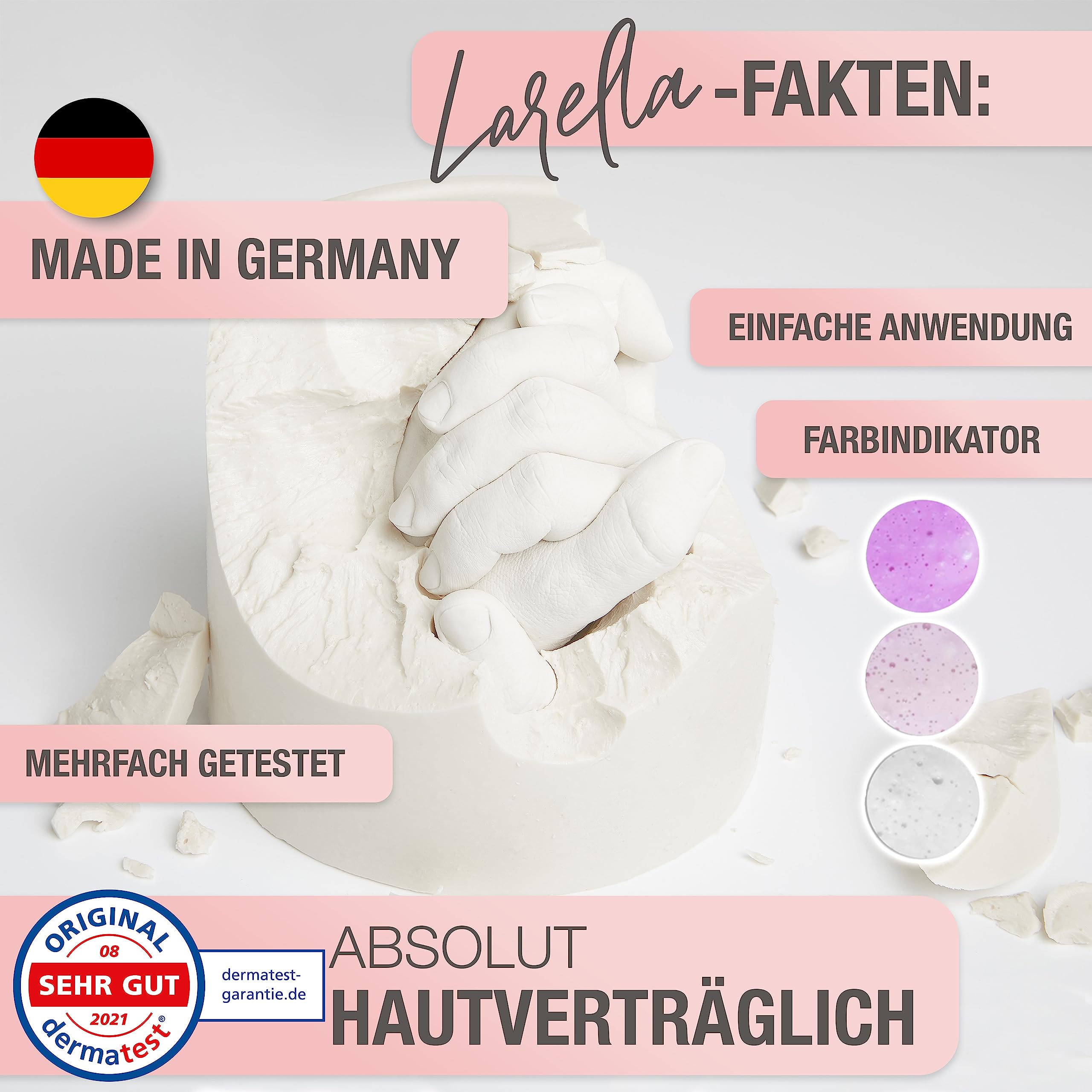 XXL Handabdruck Set Familie - Muttertagsgeschenke für Mama - Familien-Geschenke - Geschenk für die ganze Familie - 3D Handabdruck-Set - Personalisierte Geschenke für Familien
