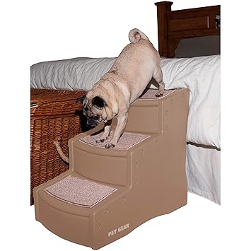 Pet Gear Easy Step III Pet Stairs, 3-Step/for Cats and Dogs up to 150-pounds, Tan