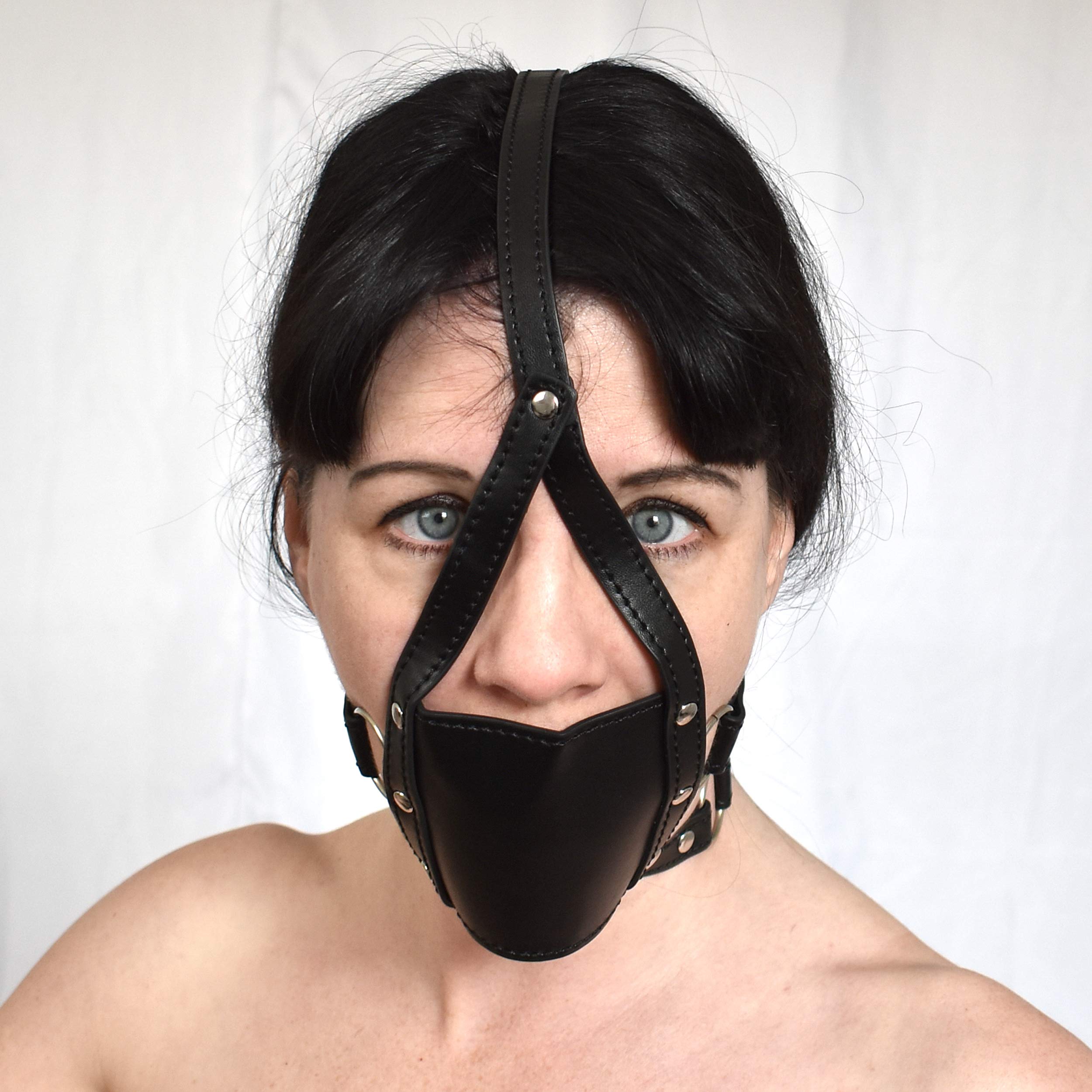 Fétiche Bâillon de bouche en simili-cuir avec balle de gag - Bondage BDSM Sex Toy - Harnais de tête d'écarteur de bouche - érotique