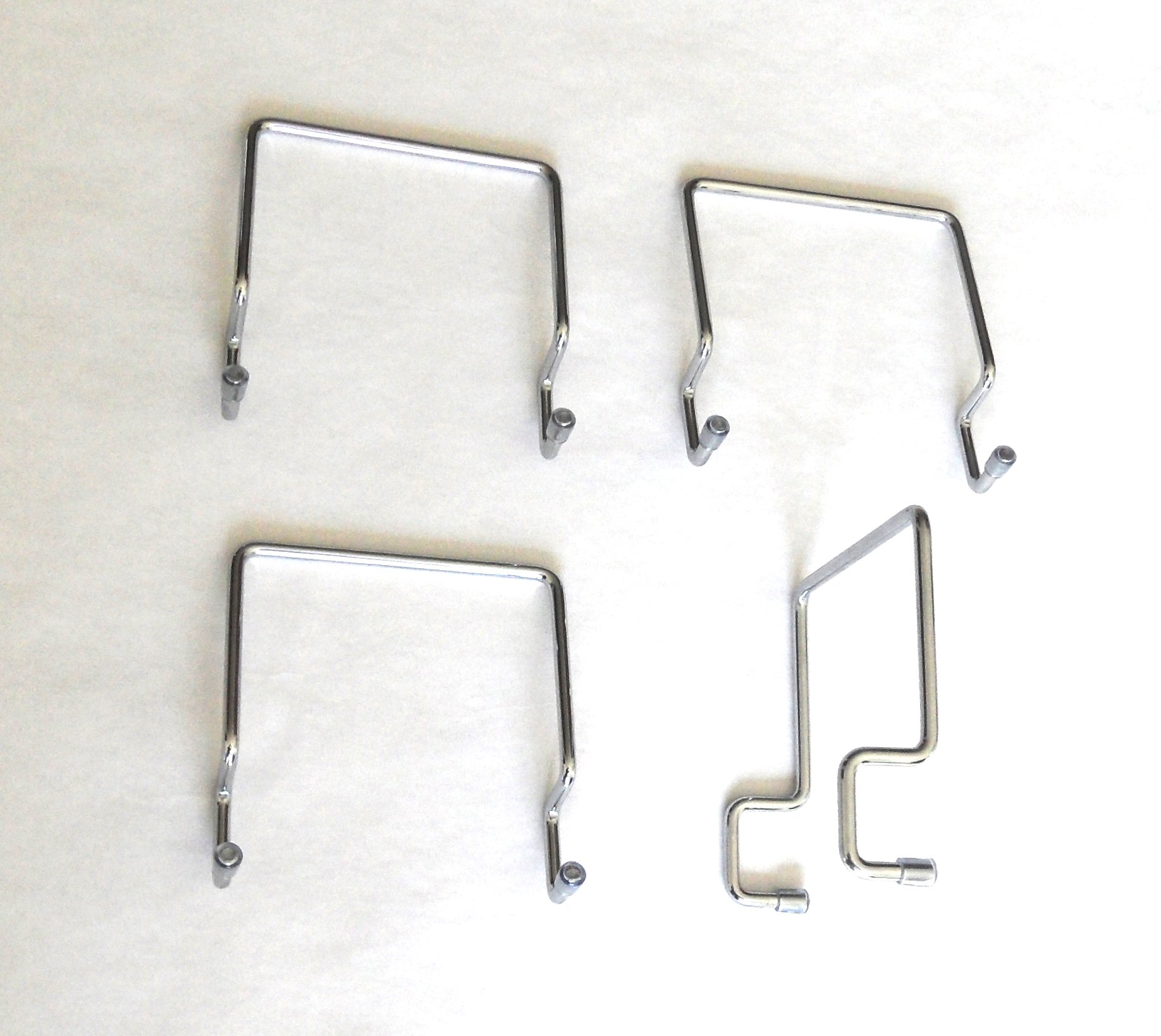 Side Mattress Stoppers for Metal Frame 30 x 30 cm Chrome (4 Pieces)