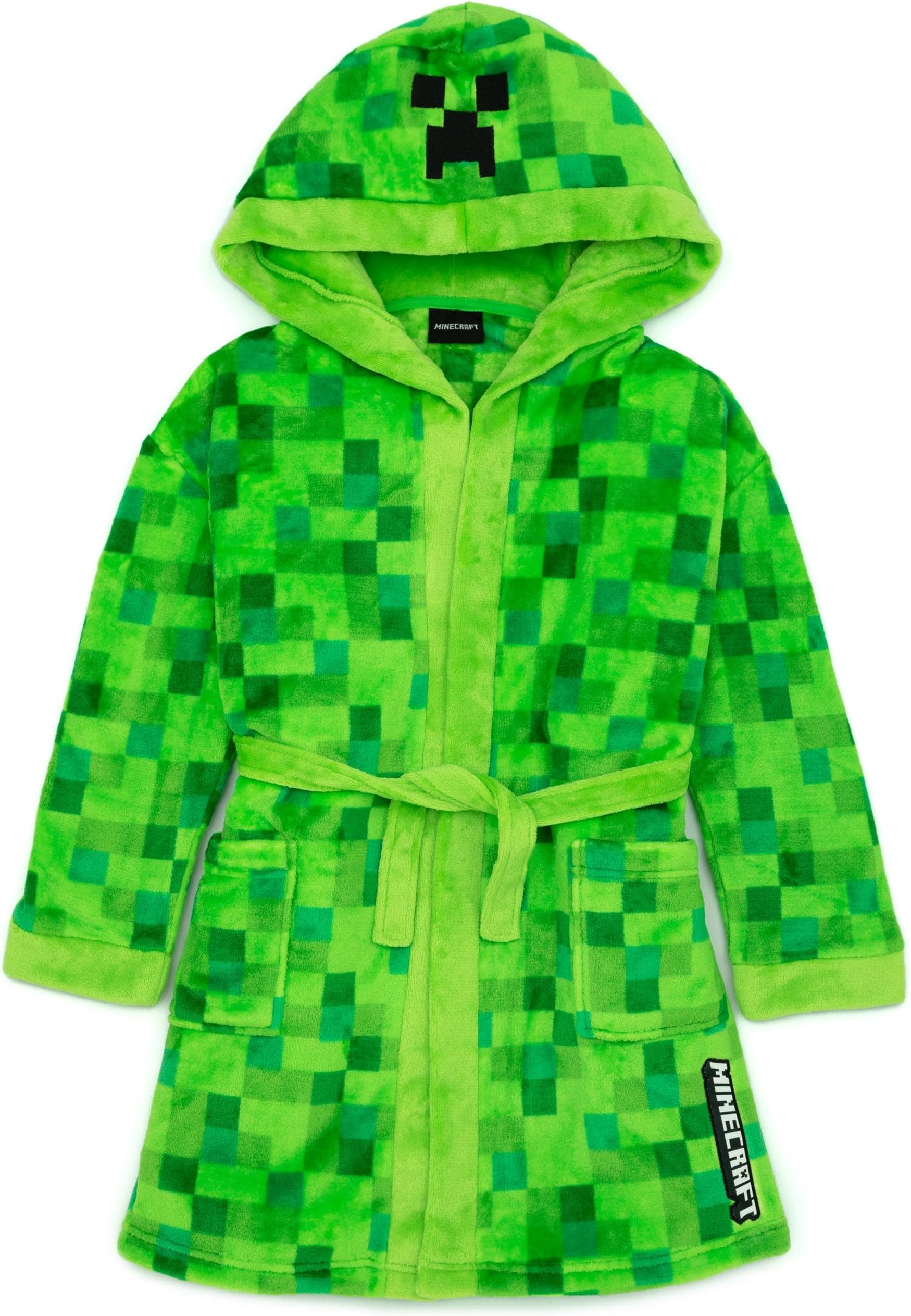Minecraft Dressing Gown Pixelated Creeper Gamer Gift Boys Bathrobe 11-12 Years