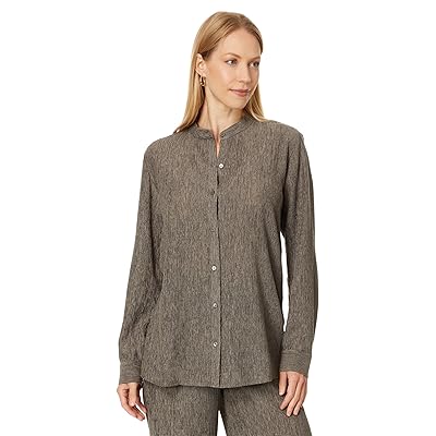 Eileen Fisher Mandarin Collar Shirt Women
