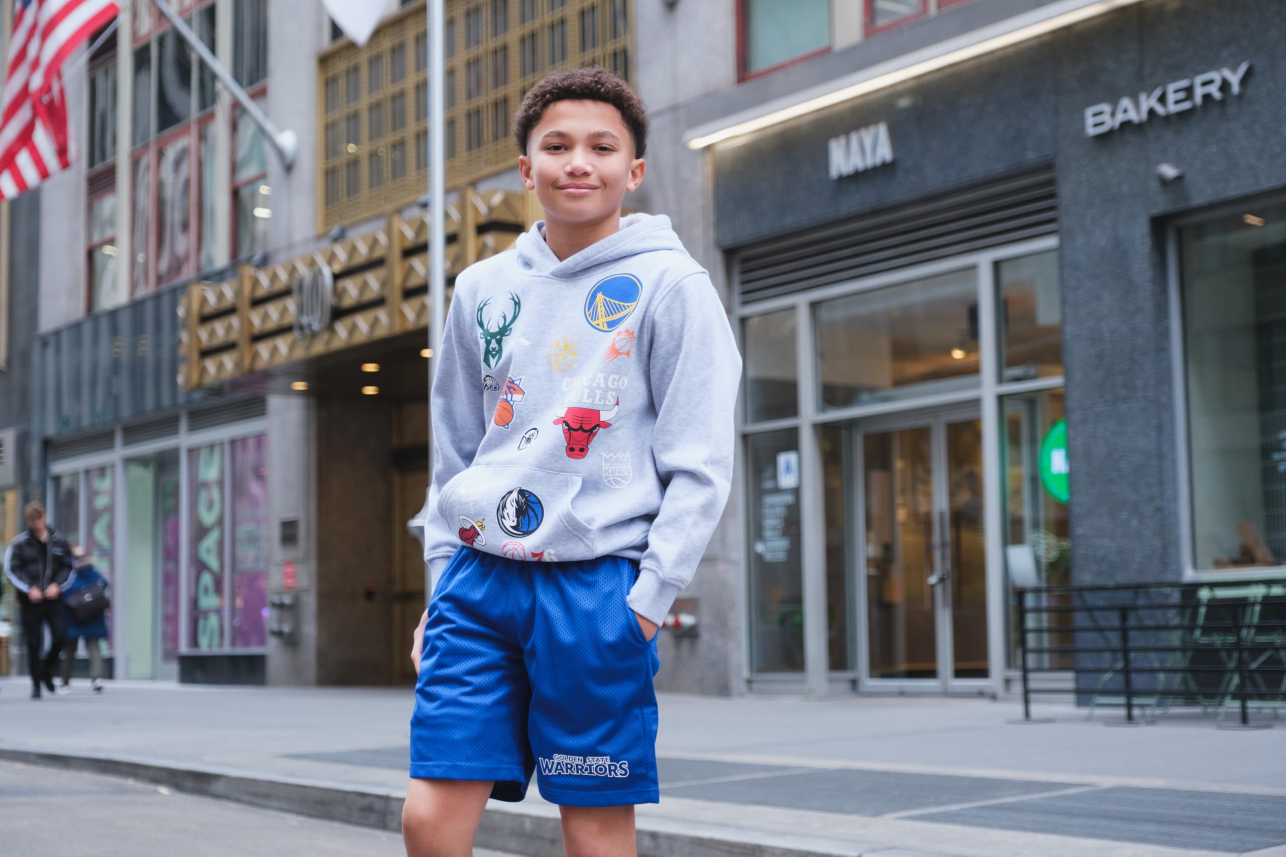 Ultra Game Set di 2 pantaloncini da basket ufficiali NBA, super morbidi, per ragazzi