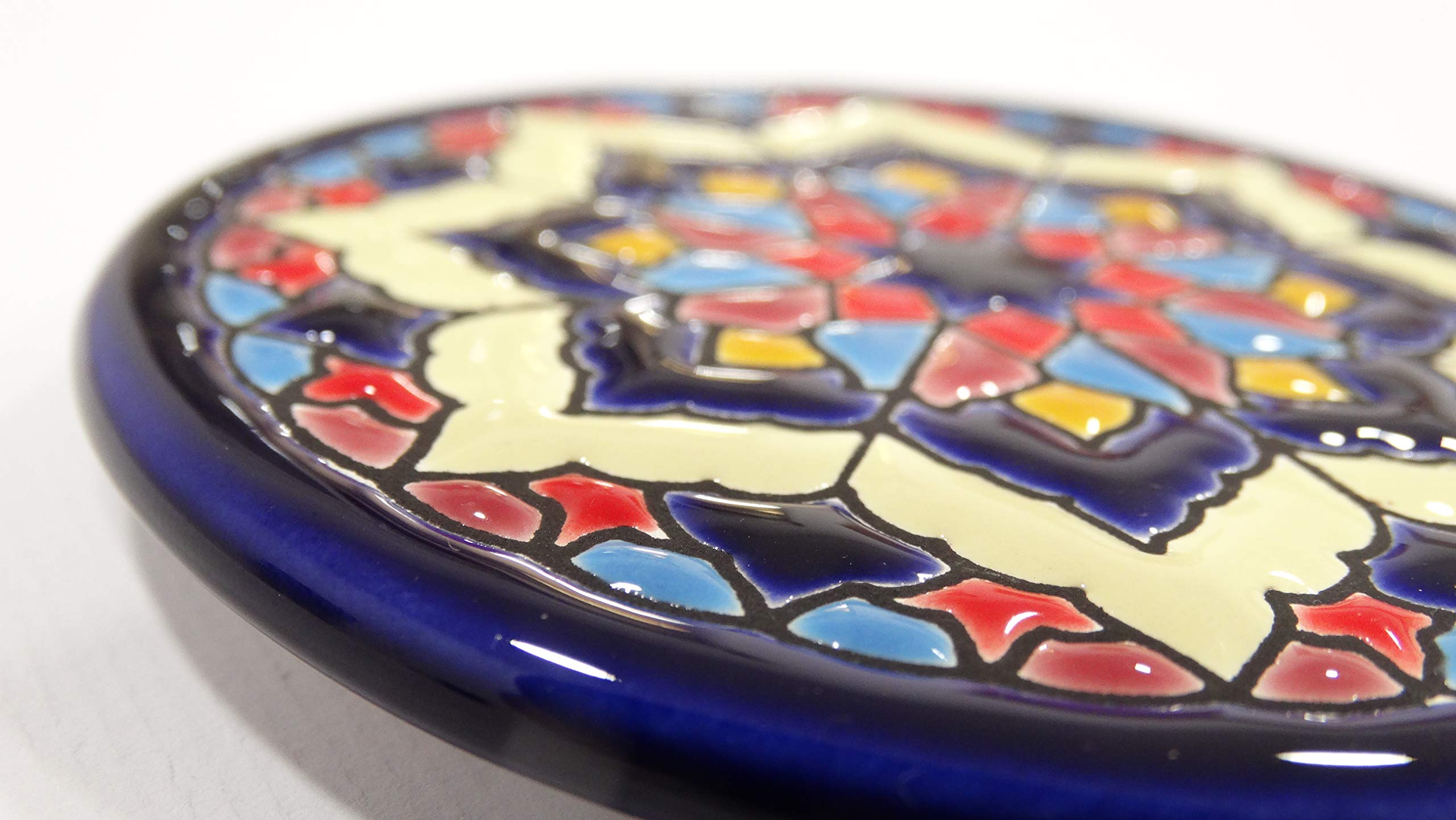 Plato de Cerámica Pintado a Mano 9 CM por Grabado y Ceramica Española.50901