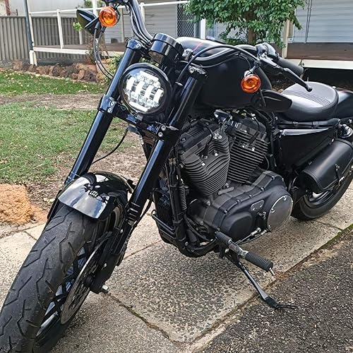 Miniatura 7 de Faro LED de 5.75 pulgadas 5 34 pulgadas con halo blanco DRL 66W motocicleta reemplazo de faros delanteros para Harley Davidson Dyna Sportster Iron