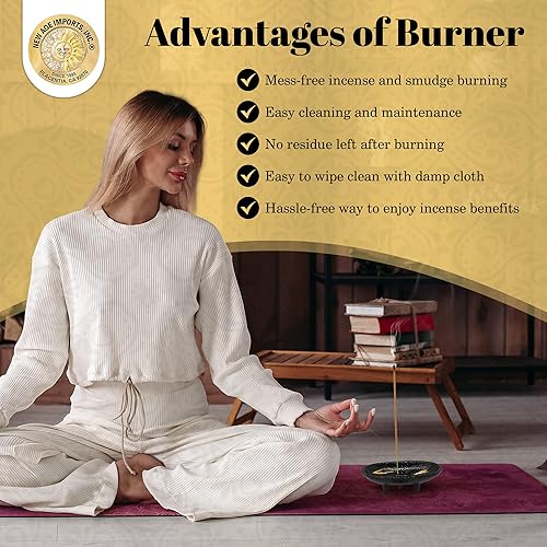 Miniatura 5 de Quemador de incienso de hierro fundido 4" L 2" H, ideal para sahumerio, quemar incienso, propósito ritual, decoración, etc. (4" L)