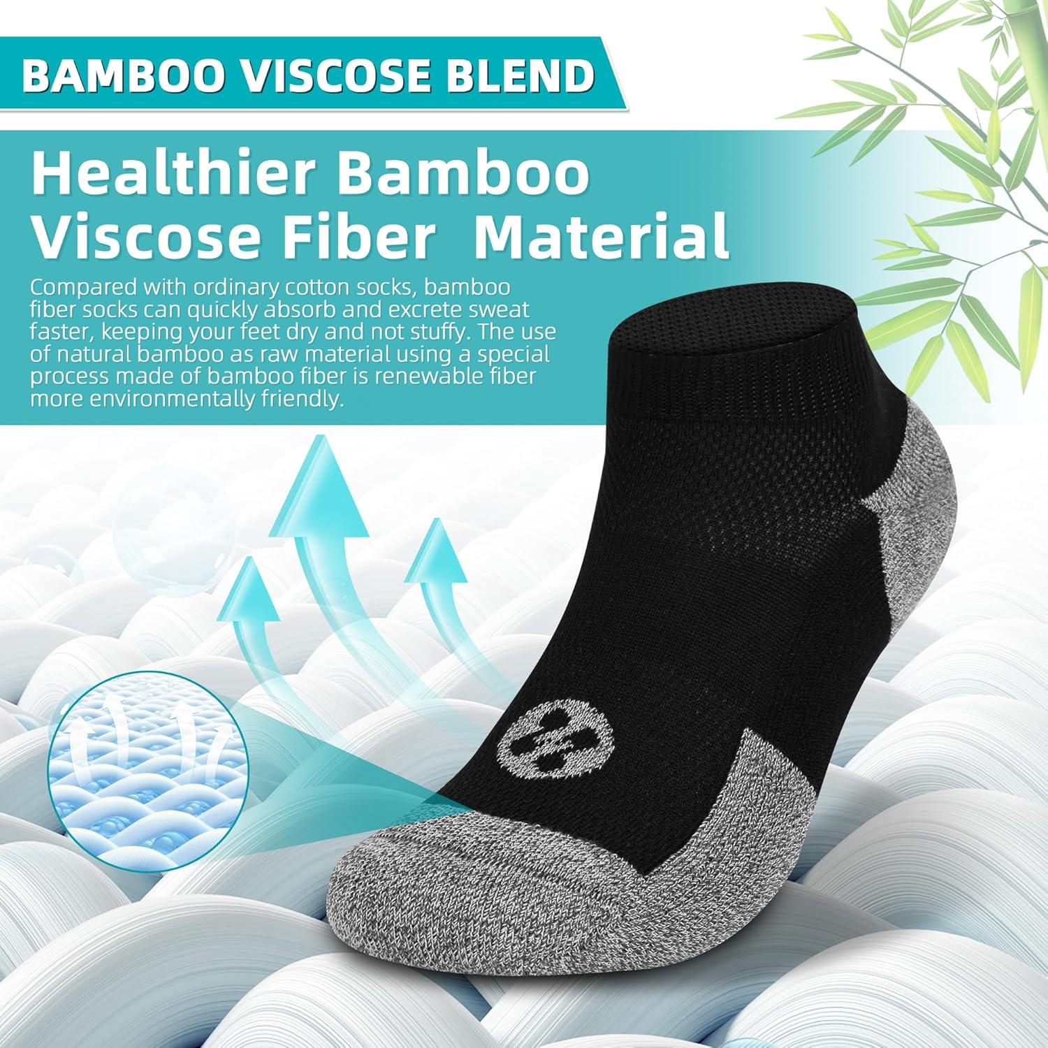 Diabetic Socks for Men,4 Pairs Low Cut Seamless Diabetic Socks for Men 9-11 10-13(Black-Small) - Image 3