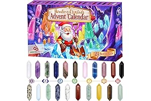 Crystal Ore Advent Calendar 2022- Contains 24 Crystal Ore Gifts with Magnifier and Necklace Holder