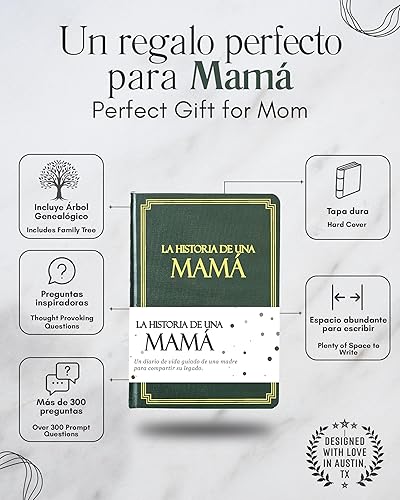 Miniatura 2 de Mamá, comparte tu historia conmigo (Tapa dura) 250+ Preguntas, Libro de recuerdos y memorias, Regalo personalizado para Mamá, Día de la Madre,