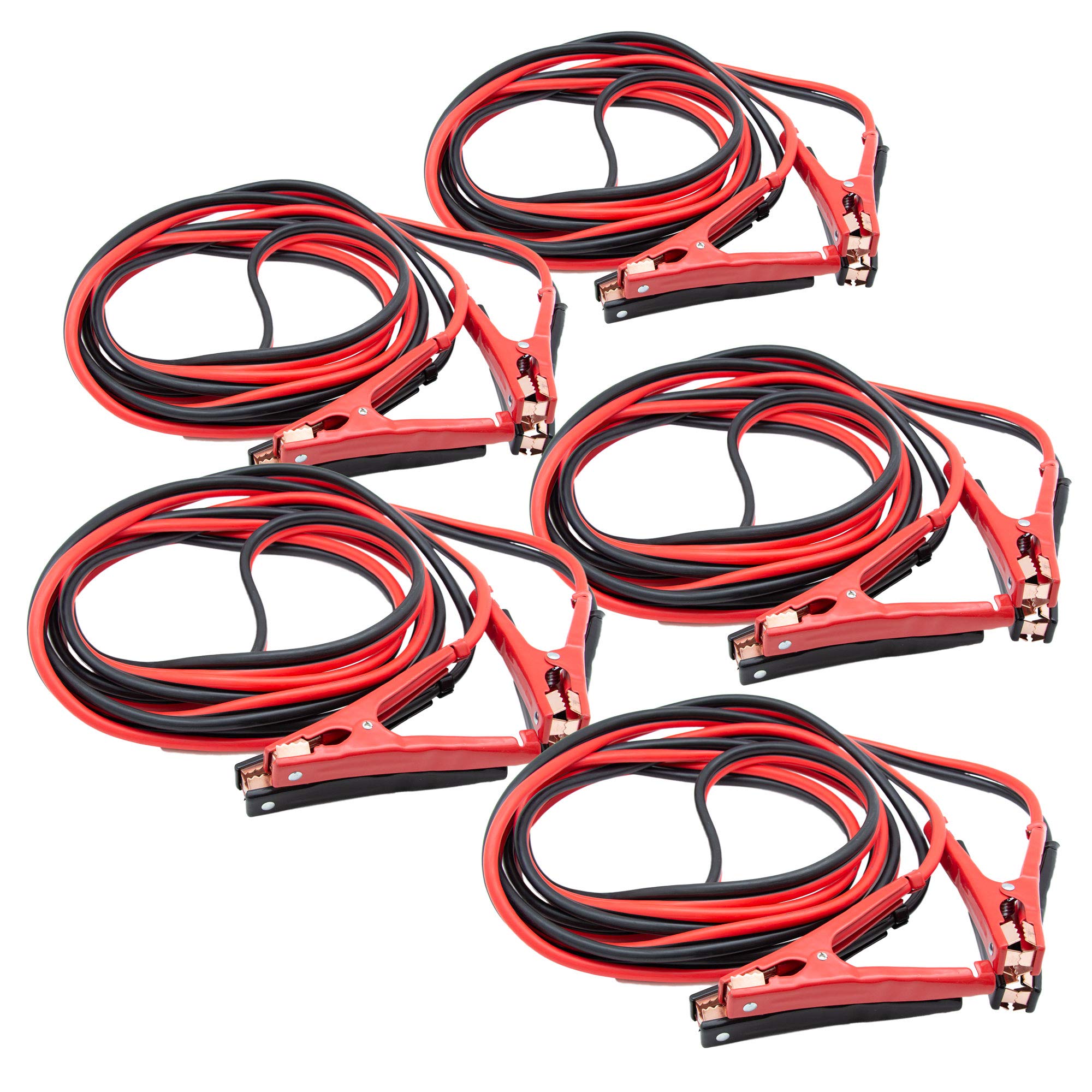 Emergency Zone Roadside Assistance Emergency Car Survival Kit. Basic, Deluxe, Premium, & Add-on's Available. (5 Pack, Heavy Duty Jumper Cables)