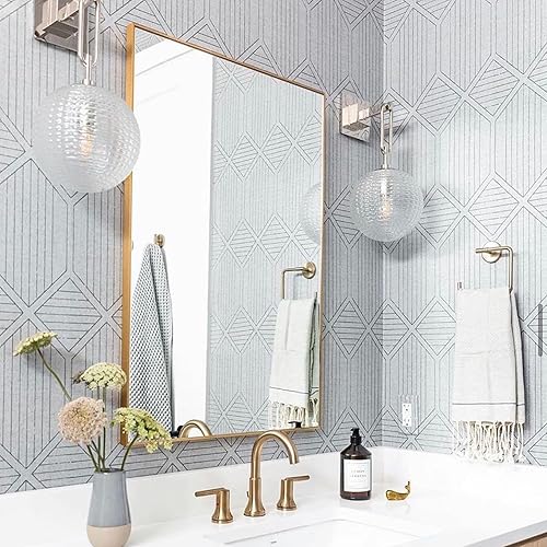 Miniatura 172 de Espejo de baño dorado naranja de 30 x 30 pulgadas para pared, espejo rectangular rectangular con marco de aluminio, moderno grande para dormitorio