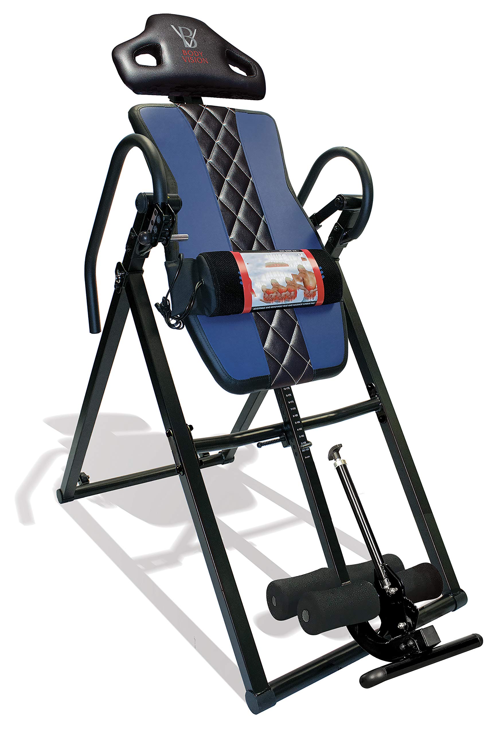 Amazon.com : X-Treat Health Gear Portable Body Vision Deluxe Heat and Massage  Inversion Table Comfort Gift for Husband, Wife, Easy Storage Massages Back  and Applies Heat to Wherever Needed, in Blue :