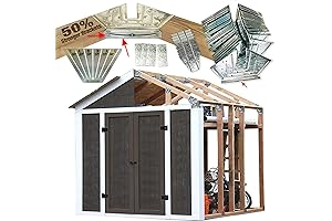 70187 Peak Style Shed Instant Framing Kit, 7'x8', Brown: The Quick and...