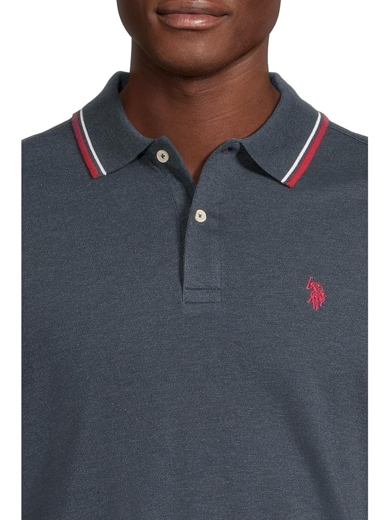 U.S. POLO ASSN. Slim Fit Tipped Interlock Knit Polo